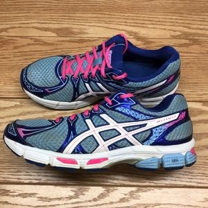 multi colored asics womens